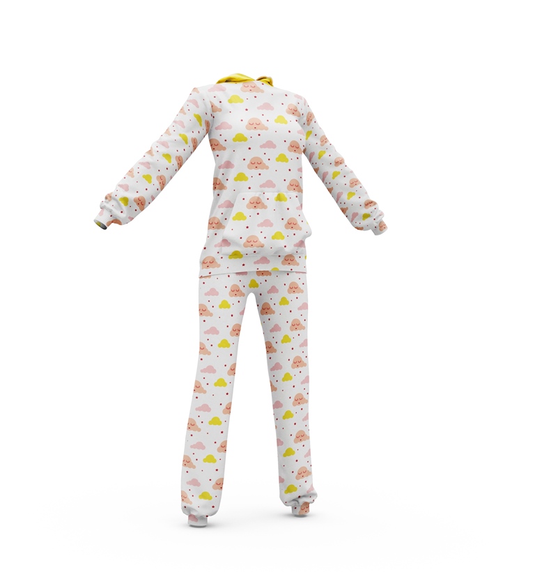 Pajamas Mock-up Isolated