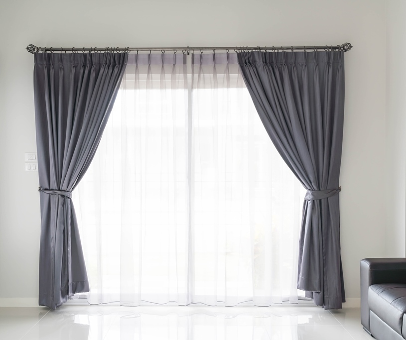 Curtain with sunlight